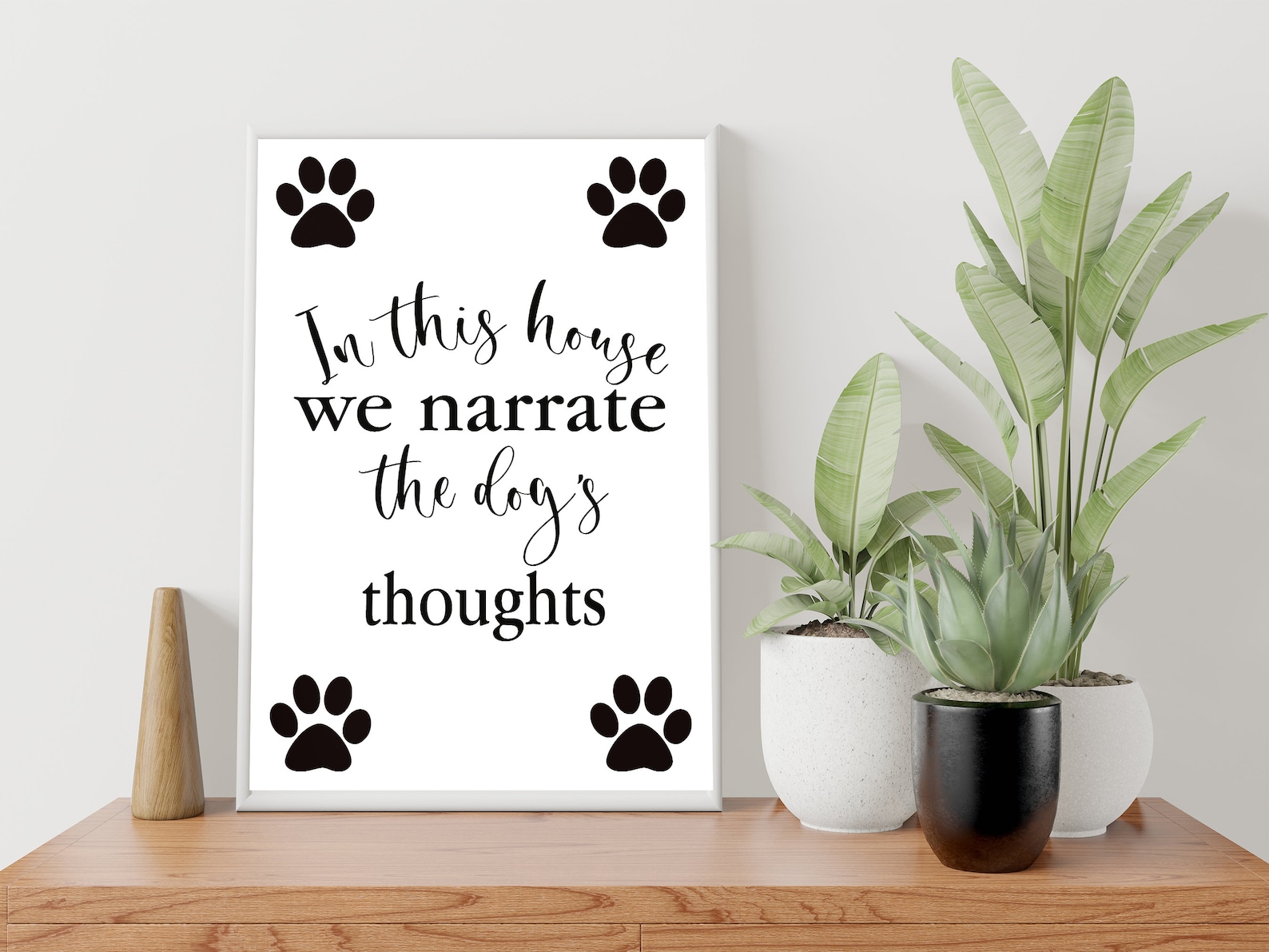 Funny dog wall art pet humor home decor printable wall sign | Etsy