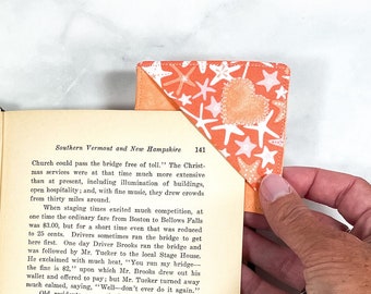 Starfish Fabric Corner Bookmark, Handmade Heart Page Book Corner, Cute Triangle Book Mark for Teacher, Unique Aesthetic Bookmark for Women