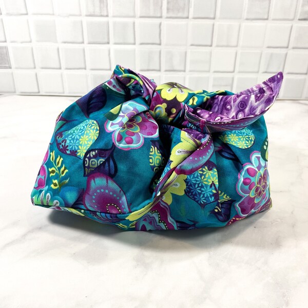 Bento Bag, Azuma Bag, Furoshiki Wrapping Cloth, Zero Waste Kit, Furoshiki Bag, Lunch Bag, Japan Knot Bag, Bento Wrap, Flower Power Decor