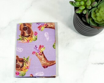 Mini Composition Notebook Cover, Pocket Notebook Cover, Cowgirl Gift Idea, Small Pocket Journal, Handmade Note Book Cover, Travel Accessory