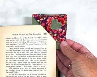 Corner Bookmarks for Booktrovert, Fabric Book Page Marker, Bookish Merch Gift Idea for Women, Unique Bookmarks, Bookstagram, Reader Decor