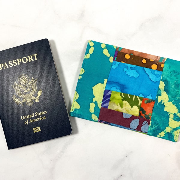 Passport Case, Passport Holder for Women, Passport Wallet for Traveler, Fabric Travel Document Holder, Travel Accessories, Retirement Gift