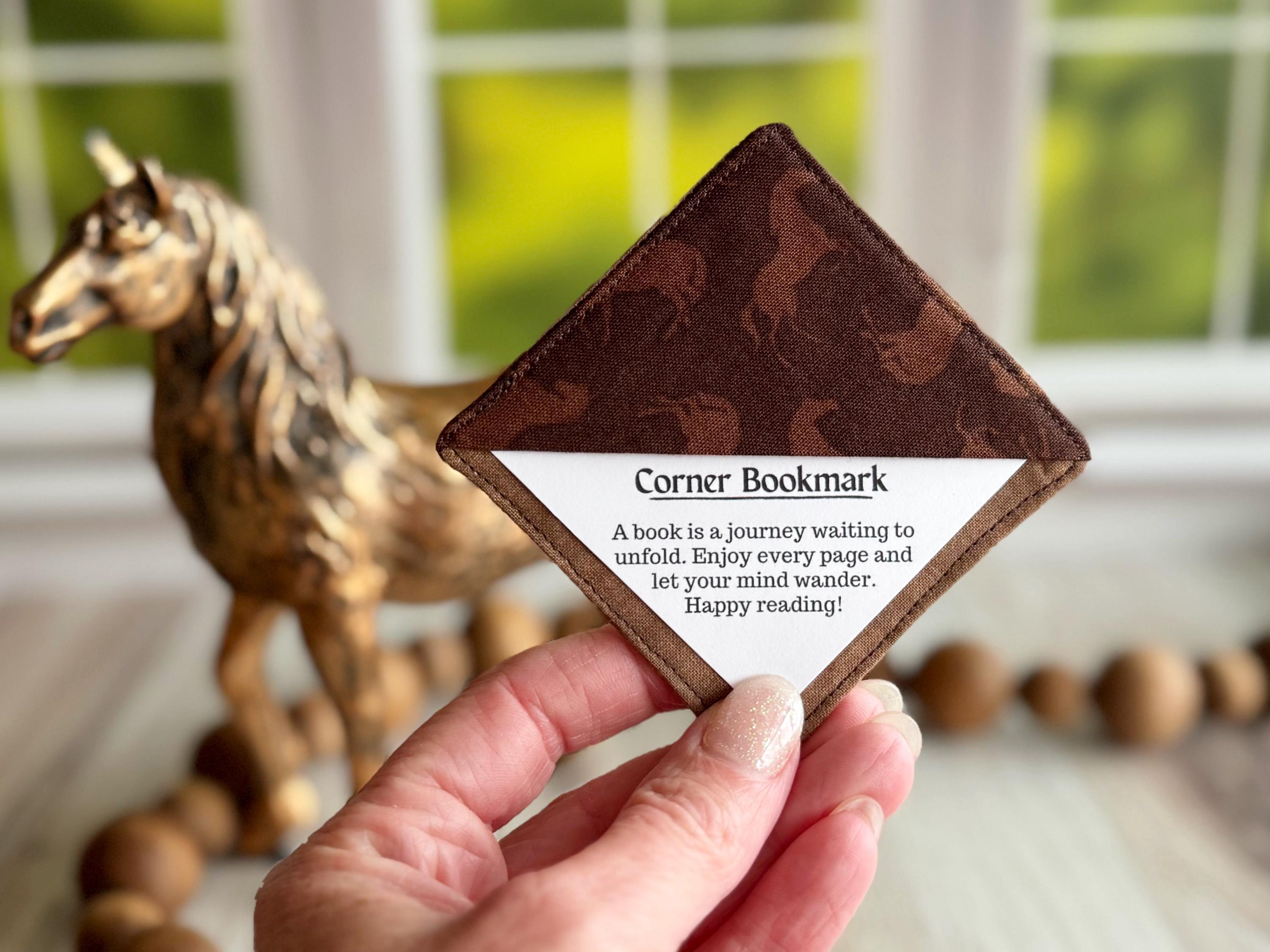 IBOVODI Horse Corner Bookmarks Kids 4 Pcs, Watercolor Flower Leather Book Acc - View #5