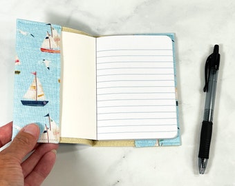 Unique Mini Composition Book Cover for Use as a Password Book, Fits Mini Notebooks, Great Gift for Coastal Grandma, Small Journal Note Book