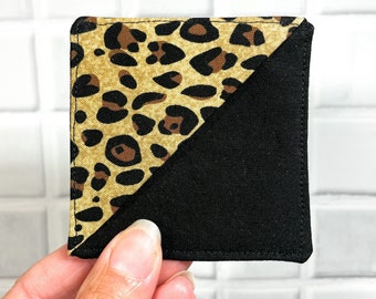 Corner Bookmark, Leopard Print Gift for Her, Animal Print Fabric Bookmark, Aesthetic Corner Book Markers, Page Marker for Reading Enthusiast