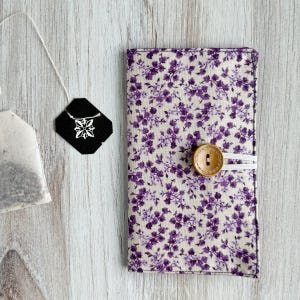 Tea Wallet for Tea Lovers, Tea Organizer for Purse or Bag, Tea Bag Holder for Herbal Tea, Handmade Fabric Tea Bag Wallet, Tea Party Favors
