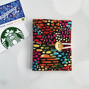 Porta tarjetas de regalo para ella, billetera para tarjetas de regalo, porta tarjetas de presentación, porta tarjetas de crédito, organizador de carteras o bolsos, billetera delgada colorida para tarjetas