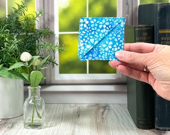Flower Corner Bookmark, Corner Page Marker, Book Club Gift Idea, Cute Blue Bookmark, Corner Book Markers, 30th Birthday Gift for Women