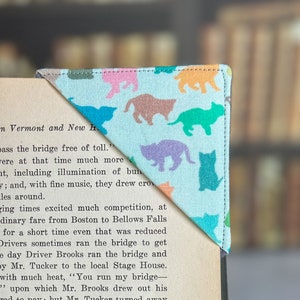 Cat Bookmark for The Cat Lover, Fabric Corner Bookmark, Veterinarian and Vet Tech Gift, Unique Kitten Book Marker for Readers and Pet Parent image 4