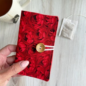 Organizador de té para amantes del té, soporte para bolsitas de té, cartera de tela hecha a mano, recuerdos para fiestas de té, bolso de viaje