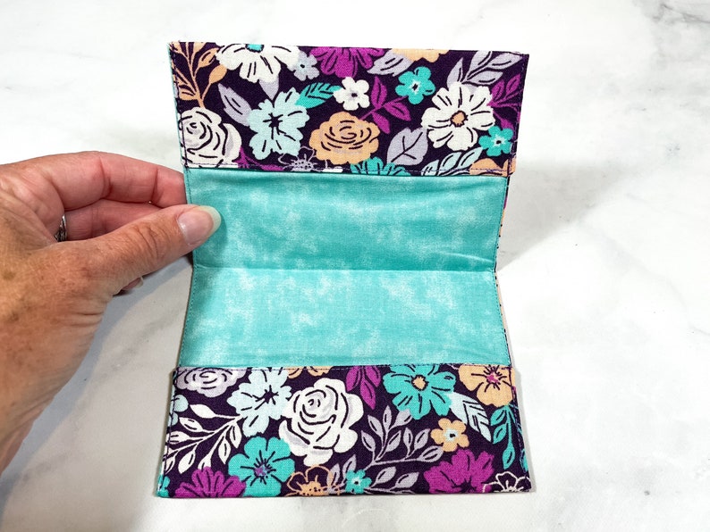 Mini Composition Notebook Cover, Floral Notebook for Women, Small Travel Journal, Reusable Book Covers, Unique Handmade Gift for Mom bild 5
