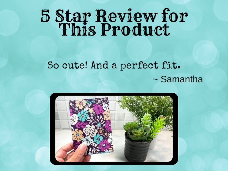 Mini Composition Notebook Cover, Floral Notebook for Women, Small Travel Journal, Reusable Book Covers, Unique Handmade Gift for Mom bild 3