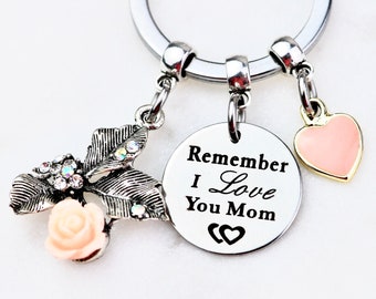 Gift for mum, special keychain keyring Love you mom, Mother day gift, mum Birthday gift, heart keychain for mum, gift for mother