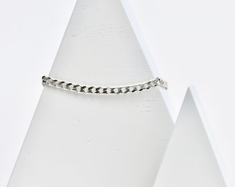 Gros bracelet en argent sterling avec grand fermoir mousqueton