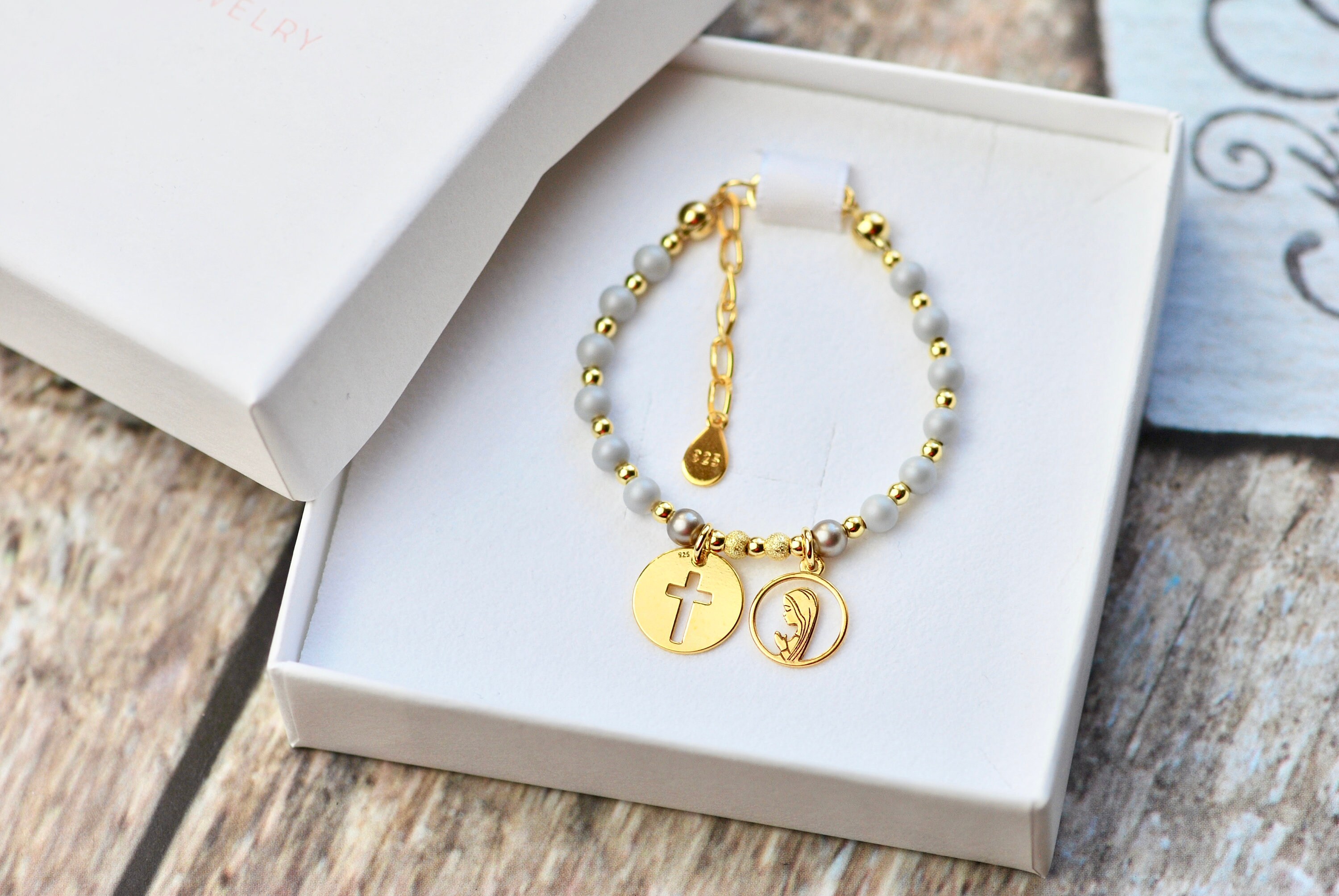 Christening Baptism Baby Girl or Boy Bracelet Infant Gift Etsy UK