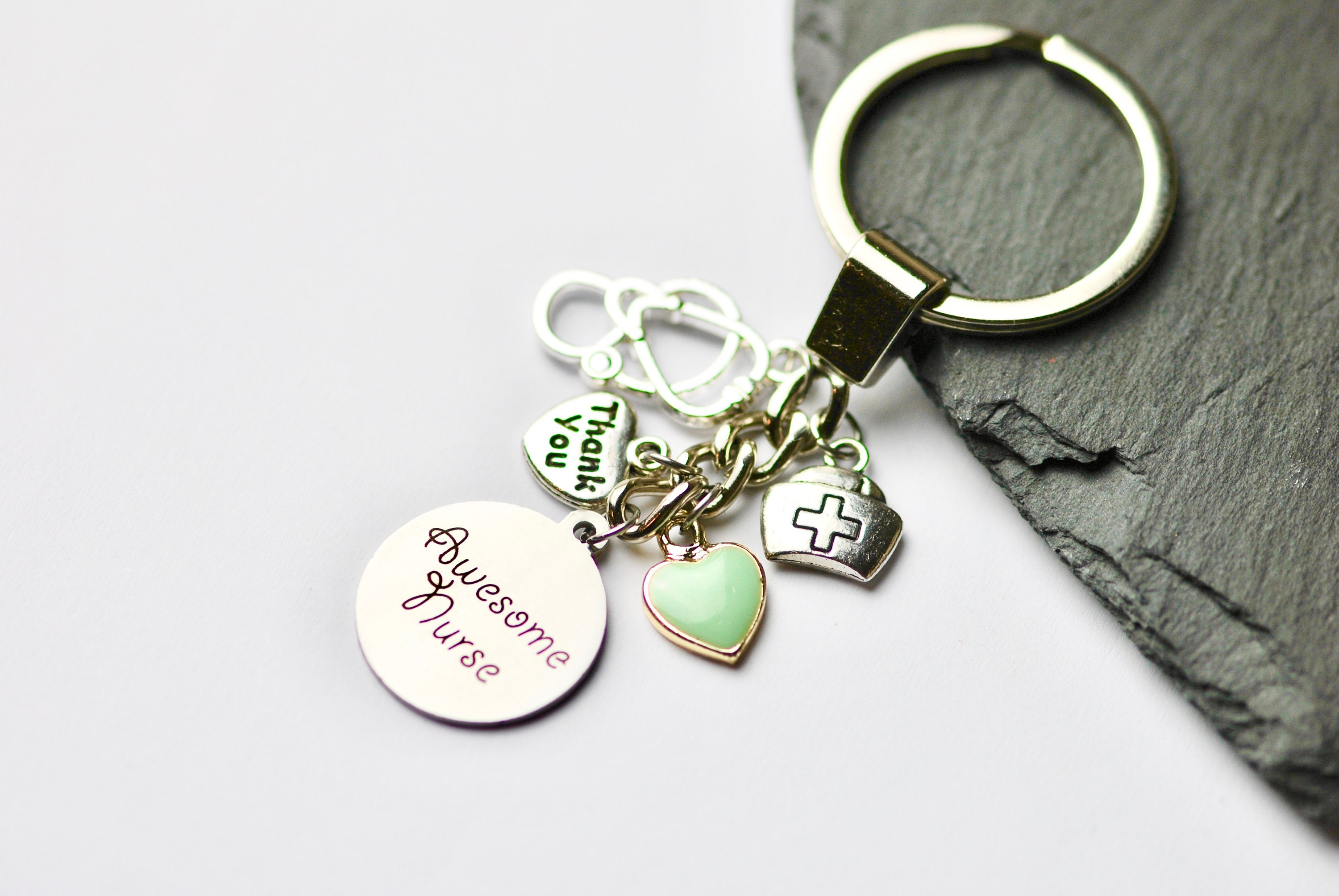 Portachiavi Per Infermiera RN Con Incisione 'Nurses... Care, Respect, Love' - Regalo In Acciaio Inossidabile Per Laurea, Compleanno, Apprezzamento - 4