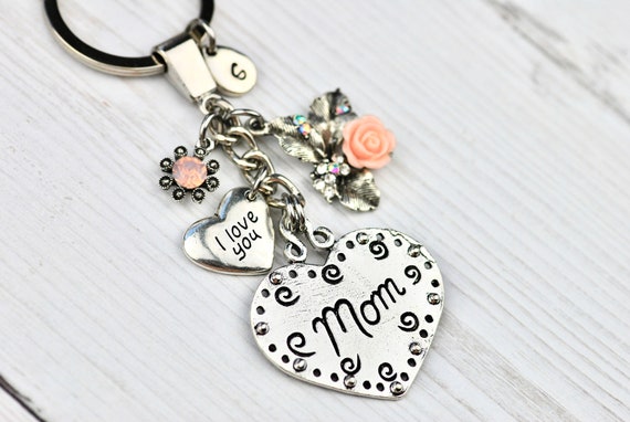 MOTHER /& DAUGHTER Hearts Keyrings Bag Charm IN LOVELY GIFT BOXES Mothers Day MUM