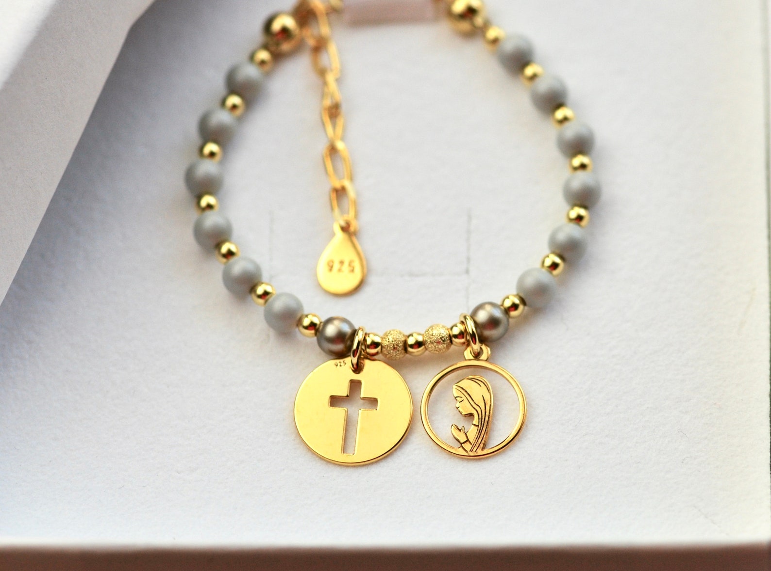 Christening Baptism Baby Girl or Boy Bracelet Infant Gift Etsy UK