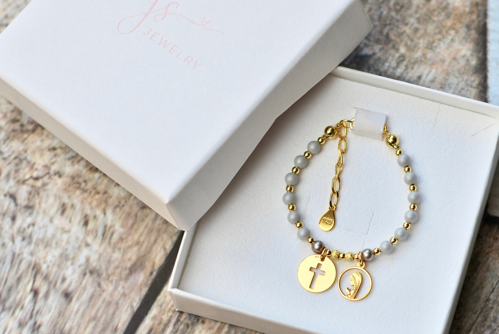 Christening Baptism Baby Girl or Boy Bracelet Infant Gift Etsy UK