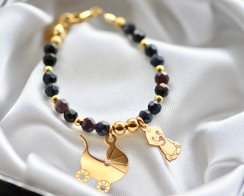 Baby boy Christening Baptism bracelet newborn bracelet Etsy