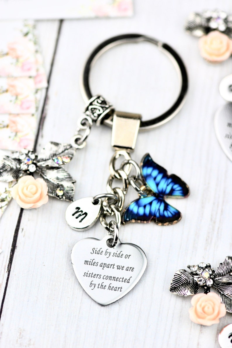 Gift idea for sister personalised Sister keychain best Etsy