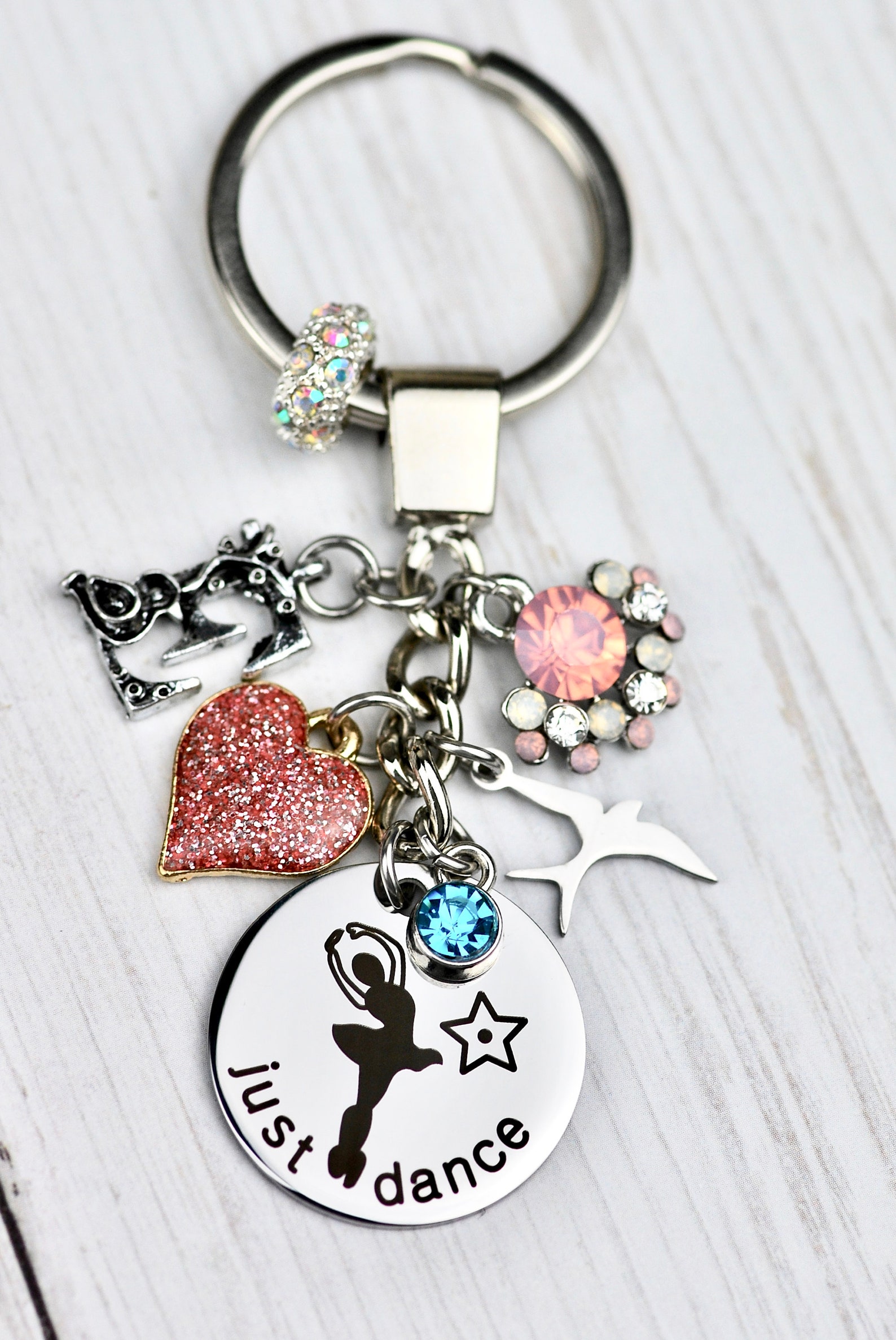 Gift for girl dancer Just dance keychain keyring Dancer Etsy