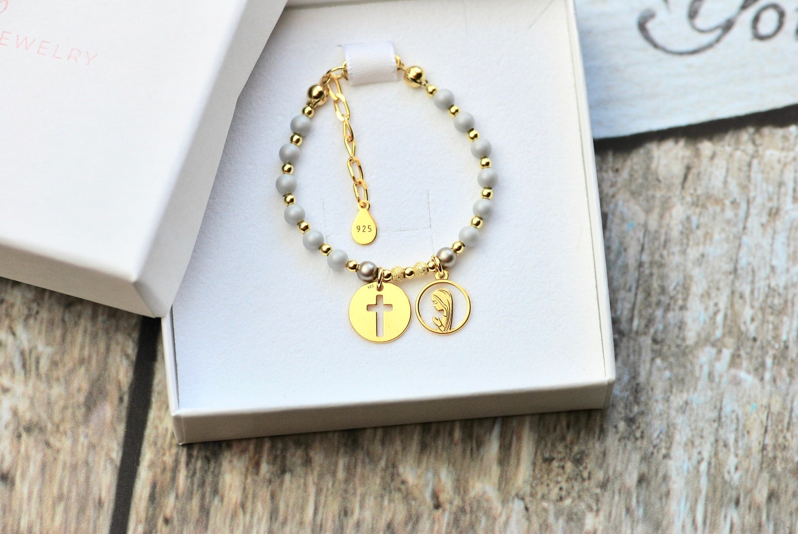 Christening Baptism Baby Girl or Boy Bracelet Infant Gift Etsy UK