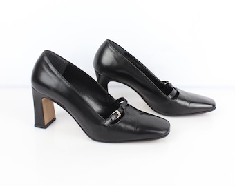 Vintage komplett schwarze Lederpumps Minelli T 36,5 Sehr guter Zustand