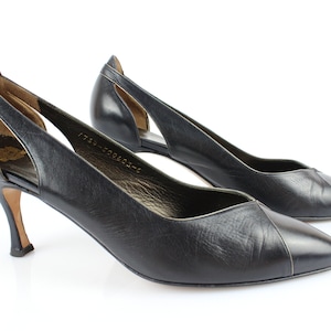 GINA London England VINTAGE Blue Leather Pumps Night Uk 6 Fr 38.5 Very good condition
