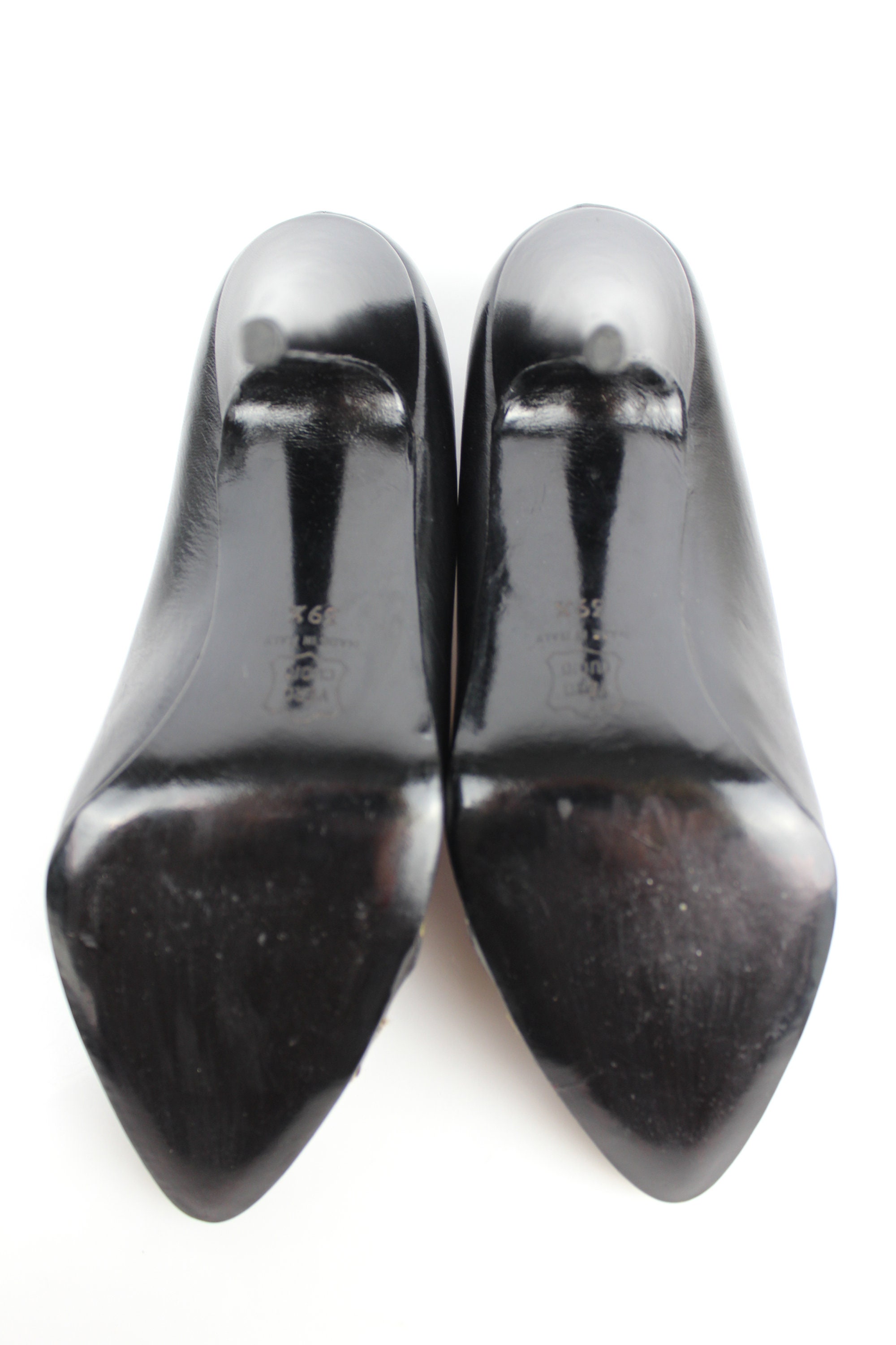 Escarpins Talons Aiguilles Ernest Paris Noir Cuir Taille 39 - Talon 8 Cm, Très Bon état