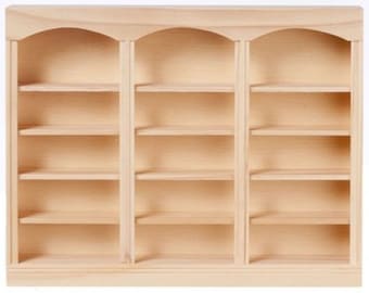 unfinished dollhouse bookcase