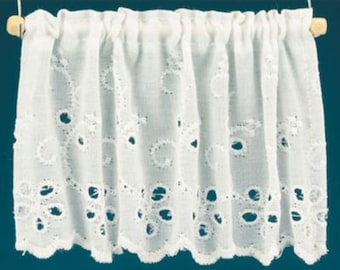 Dollhouse Miniature Lace Pink Curtain For 1//12 Scale Dollhouse Furniture Dec/_BB