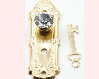 1//12 Dollhouse Miniature 4Pcs Victorian Brass Scroll Door Handles Furnitures