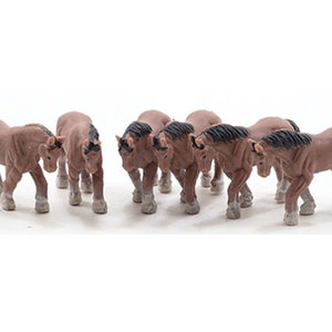 Dollhouse Miniature Clydesdale Horses