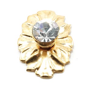 Dollhouse Miniature Crystal Medallion Door Knob in Gold