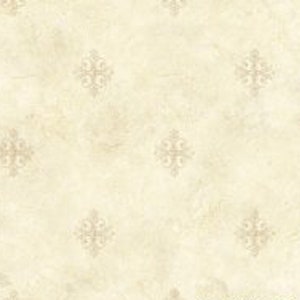Dollhouse Wallpaper Medallion White Marble No Border