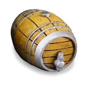Dollhouse Miniature Medium Wine/Beer Barrel w/Tap by Reutter Porcelain