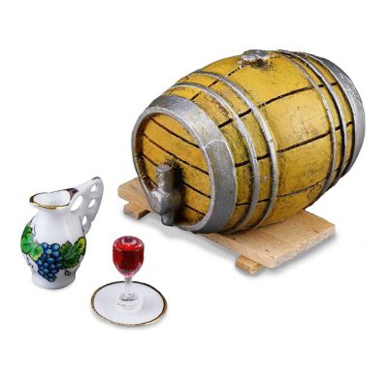 Dollhouse Miniature Wine Barrel Set by Reutter Porcelain Etsy