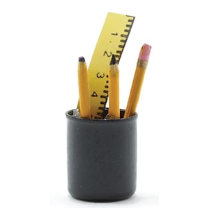 Dollhouse Miniature Pencils and Ruler in a Holder by International Miniatures