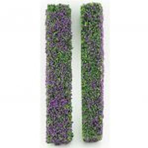 Dollhouse Miniature Hedge w/Pink & Purple Flower Buds