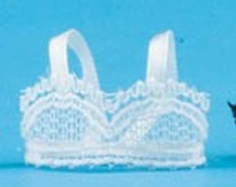 Miniature Artisan White Lace Bra