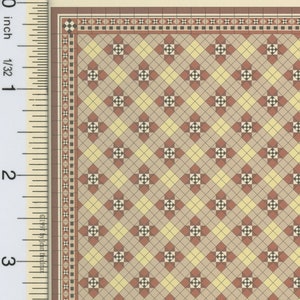 Dollhouse Miniature 1:24 Scale Victorian Floorpaper