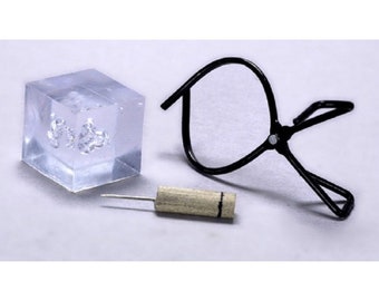 Dollhouse Miniature Vintage Look Ice Block and Ice Pick by International Miniatures