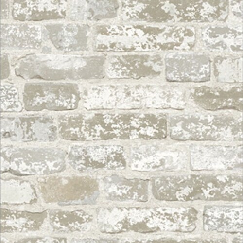 Dollhouse Wallpaper Weathered Brick Black Etsy