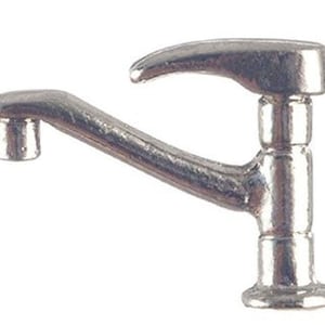Dollhouse Miniature Chrome Kitchen Faucet by Town Square Miniatures