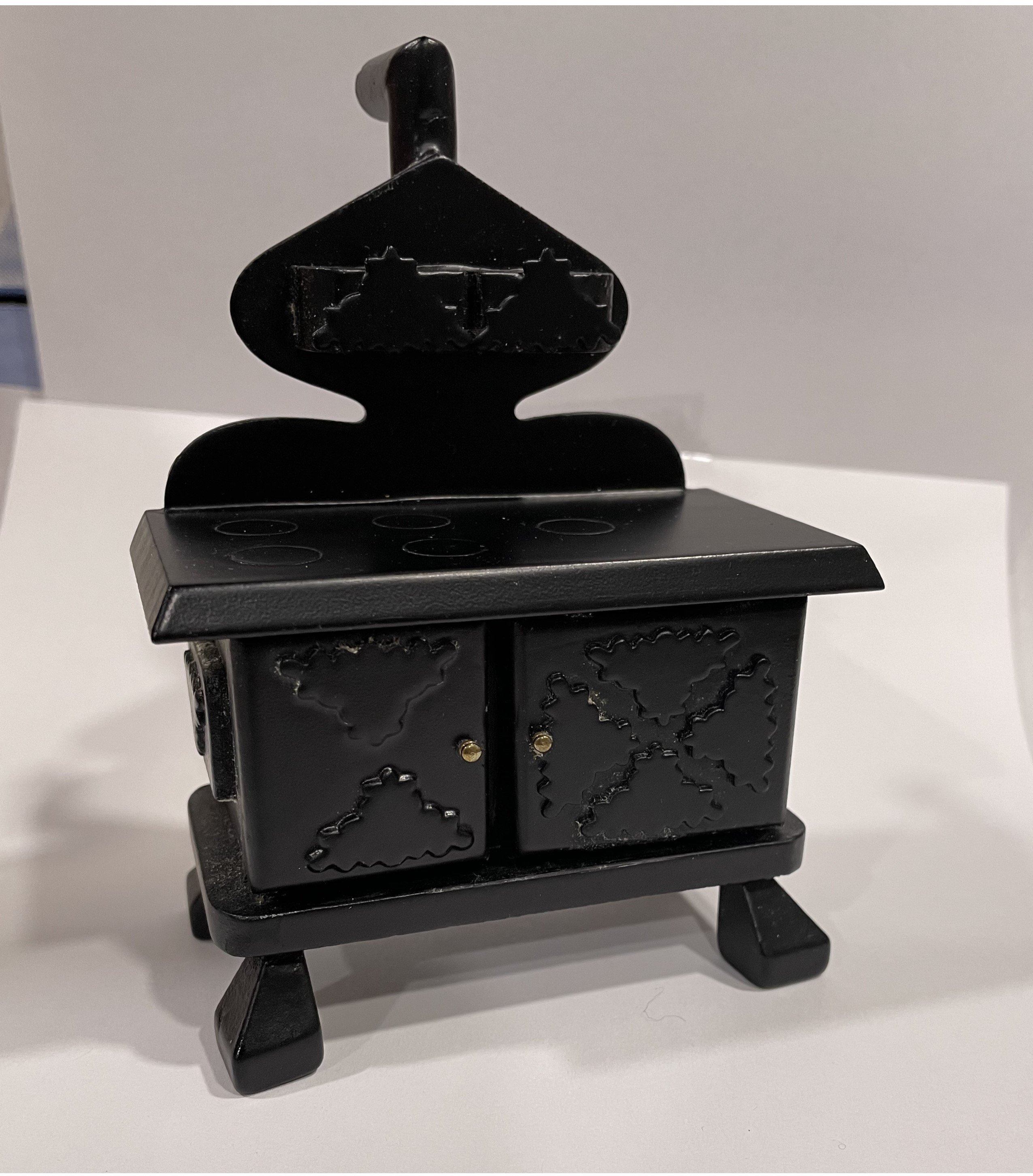 Dollhouse Miniature Old Fashioned Wood Stove in Black Hand - Etsy