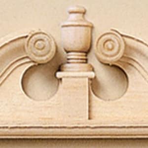 Dollhouse Miniature Single Deerfield Pediment by Houseworks