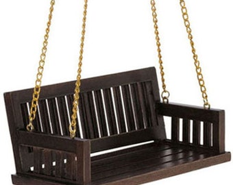 Miniature Porch Swing in Walnut Finish
