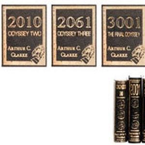 Dollhouse Miniature Set of Five Arthur C. Clarke Books by R.B. Foltz & Co