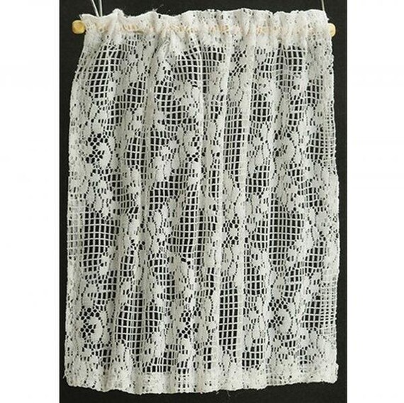 Melody Jane Dollhouse Miniature Curtains - 2 Pairs White Tied-Back Drapes For 1:12 Scale Dollhouse (4.25" X 7" Approx)